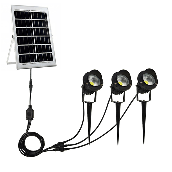 Solar Garden Lights 3 heads solar spot lights